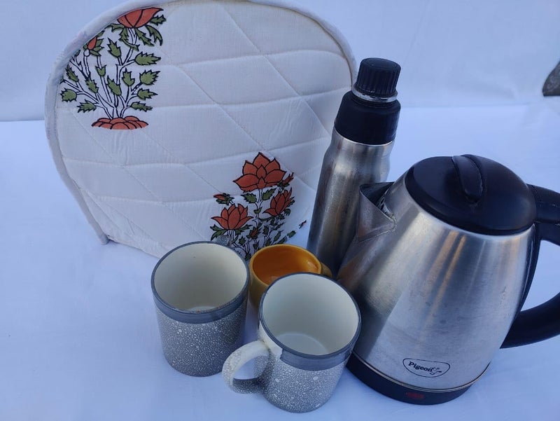 Malan Bai Mandala Tea Cozy Cover Hand Block Winter Tea Cozy Cotton Tea Kettle Warmer Pot Cover Hot Coffee Cover Handamde Kitchen Décor Brand: Malan Bai (Pattern 26) - Image 4