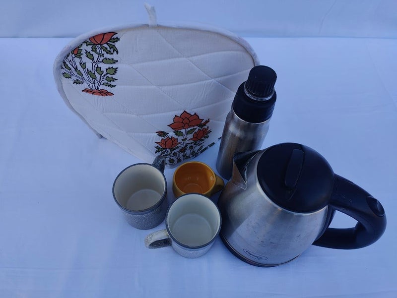 Malan Bai Mandala Tea Cozy Cover Hand Block Winter Tea Cozy Cotton Tea Kettle Warmer Pot Cover Hot Coffee Cover Handamde Kitchen Décor Brand: Malan Bai (Pattern 26) - Image 5