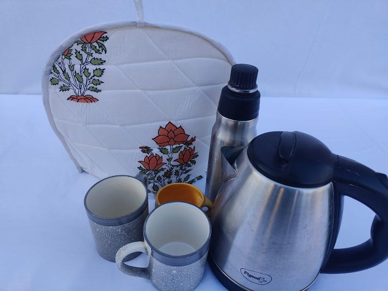 Malan Bai Mandala Tea Cozy Cover Hand Block Winter Tea Cozy Cotton Tea Kettle Warmer Pot Cover Hot Coffee Cover Handamde Kitchen Décor Brand: Malan Bai (Pattern 26) - Image 2