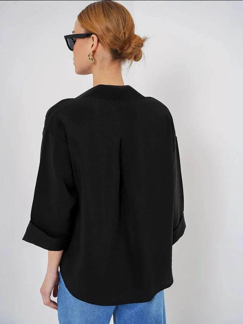 BIG DART BDART Textured Weaving Button-Up Shirt
