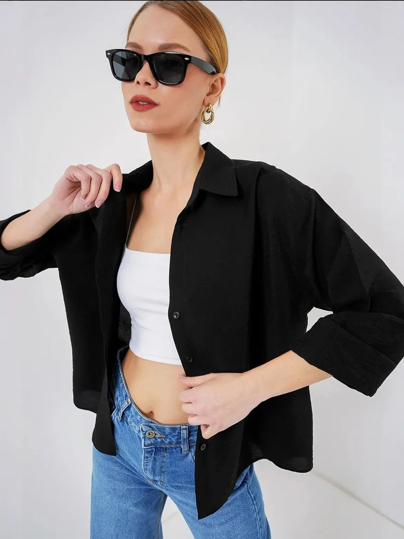 BIG DART BDART Textured Weaving Button-Up Shirt