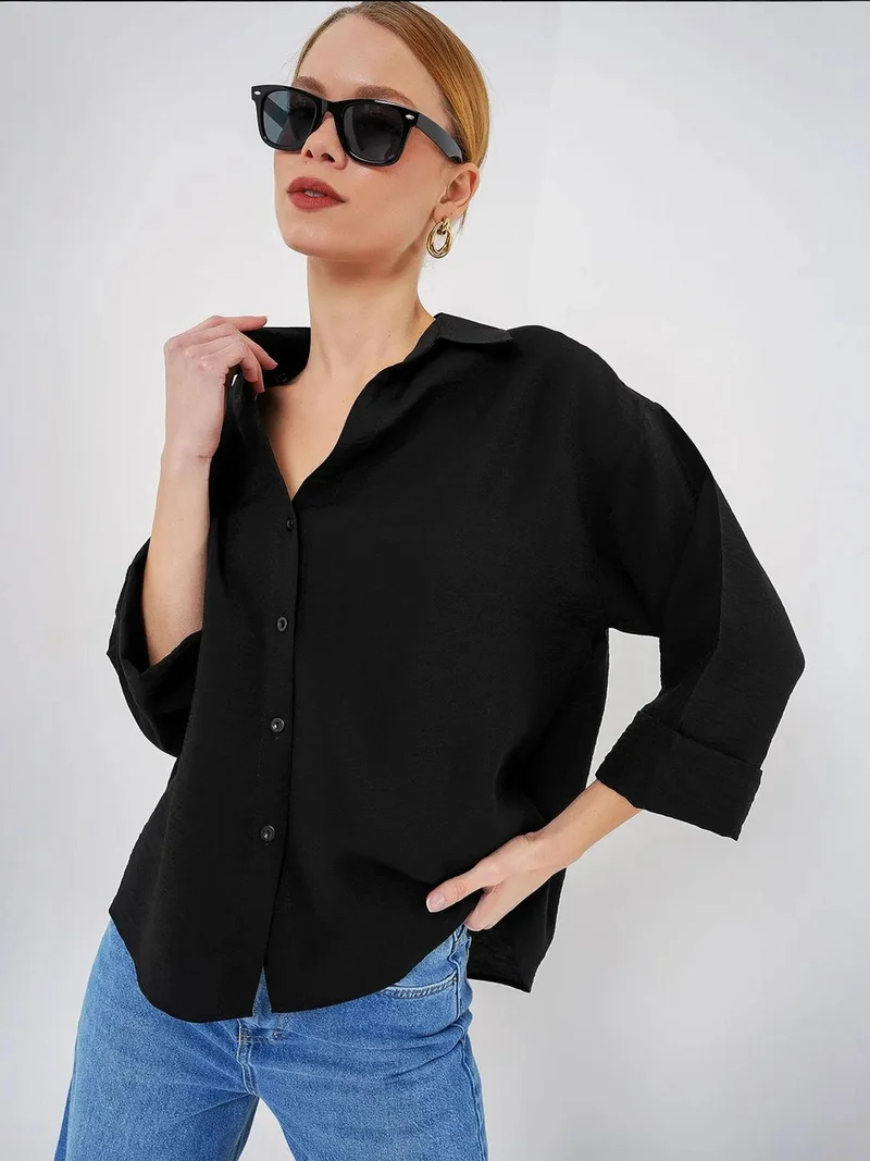 BIG DART BDART Textured Weaving Button-Up Shirt