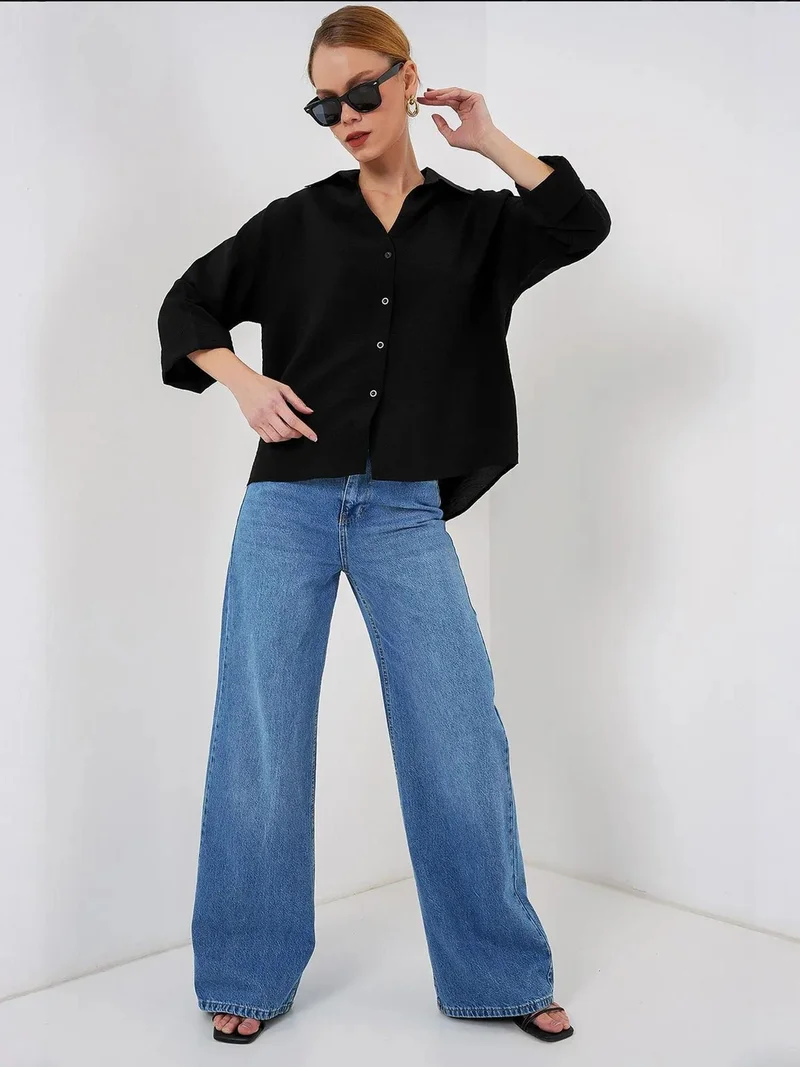 BIG DART BDART Textured Weaving Button-Up Shirt