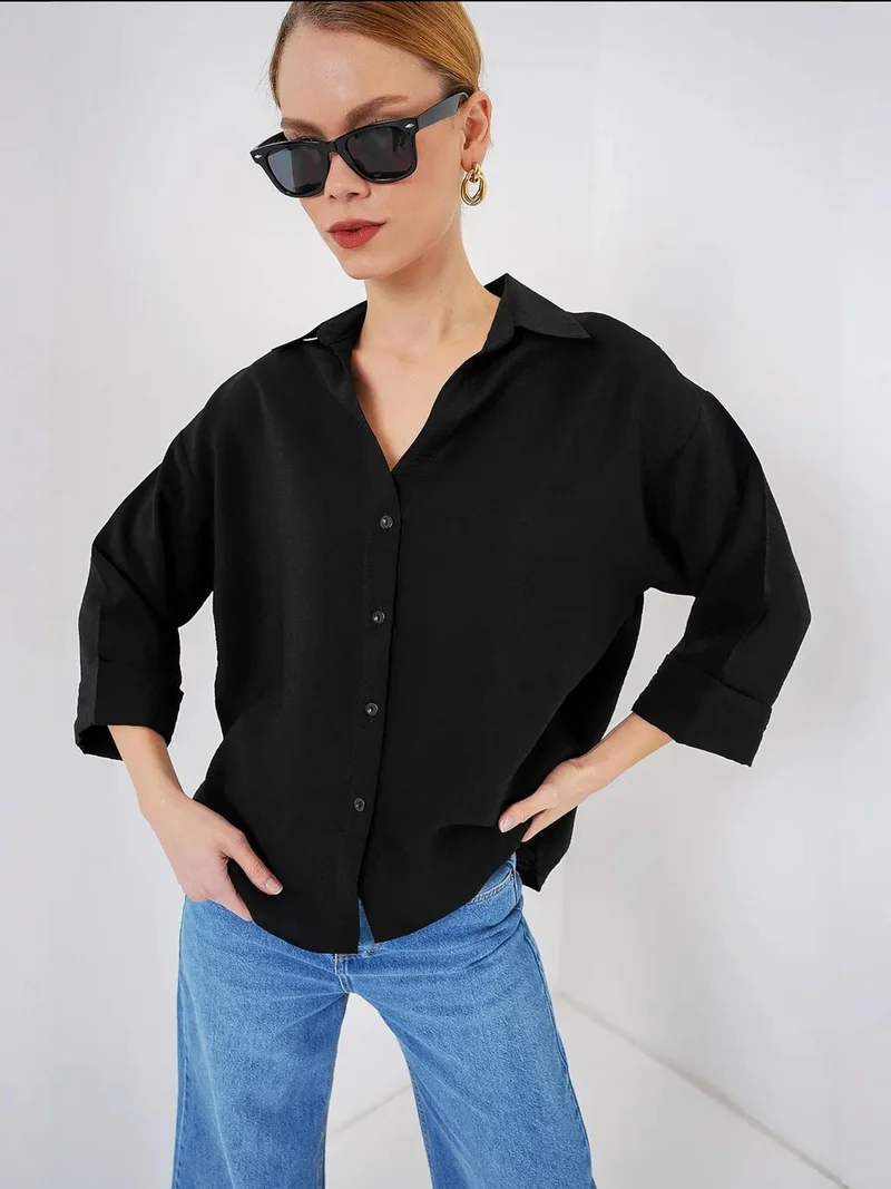 BIG DART BDART Textured Weaving Button-Up Shirt
