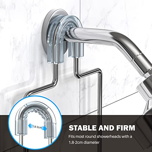 Epicano Anti-Swing Hanging Shower Caddy Stainless Steel 304, Over Head Shower Caddy Rustproof with hooks for Towels, Sponge and more, Chrome - Image 4
