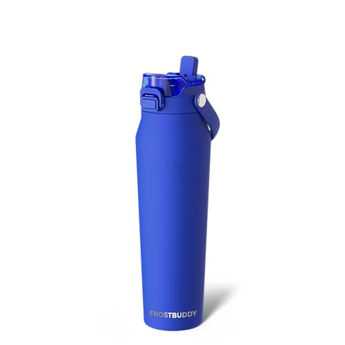 Frost Buddy 32oz Insulated Water Bottle with Straw Chug Lid LeakProof Stainless Steel 24Hours Cold SweatProof Cup Holder Friendly Ideal for Gym Travel Sports Everyday Hydration - Image 1