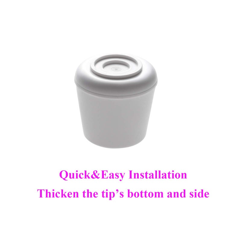 Furnigear Chair Leg Tips Caps Non-Slip Rubber Leg Tips 7/8Inner Diameter Chair Leg Floor Protectors Round White 16 Pack - Image 5