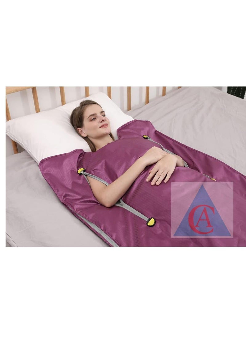 CA CHOUDHARY ACUPRESSURE CA Heat Sauna Blanket Portable Personal Sauna Far Infrared FIR for Relaxation at Home Sauna Heating Blanket Slimming Anti Aging Hine Infrared Sauna Blanket  - Image 2