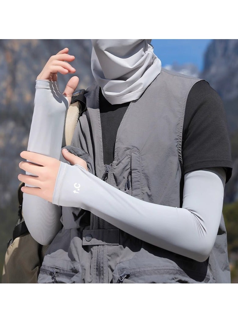 general Ice sleeves for women, sun protection sleeves, ice silk, summer UV protection, outdoor sunshade, loose and breathable, large size sleeves - Image 1