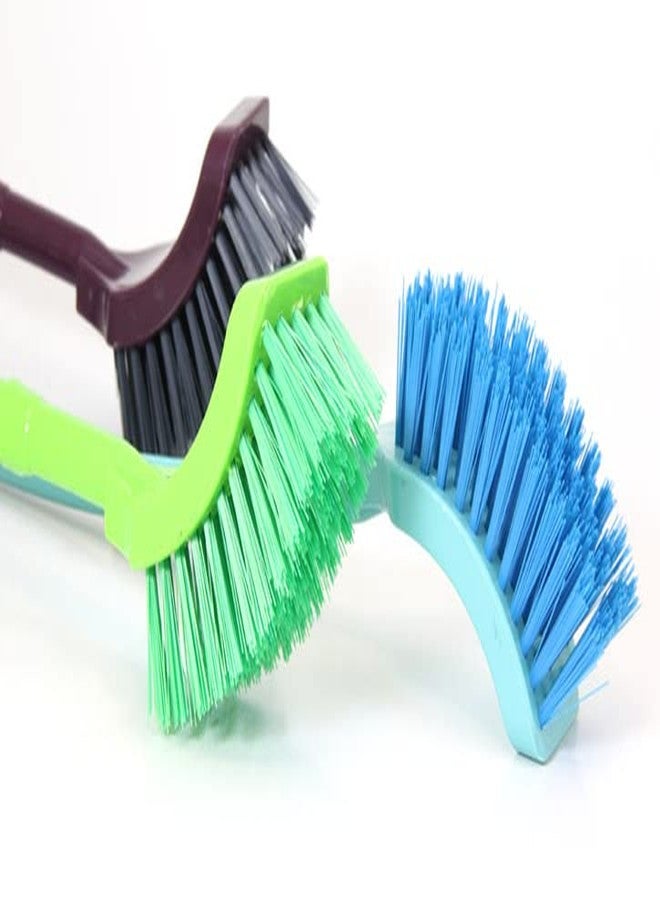 Red Champion One Side Flexible Toilet Brush in Hockey Design for Western and Indian Toilet Cleaning, Multi Colour, Large, Pack of 4 - Image 3