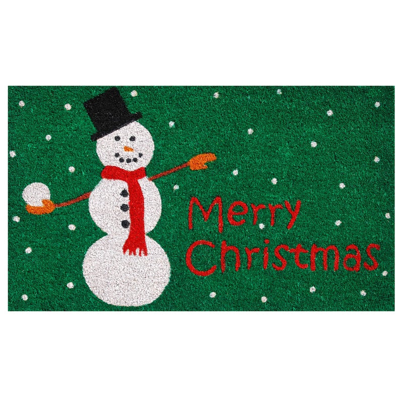 Calloway Mills 101861729 Christmas Snowman Doormat 17 x 29 Multicolor
