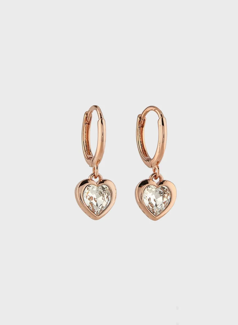 تيد بيكر Hanniy: Crystal Heart Huggie Earrings