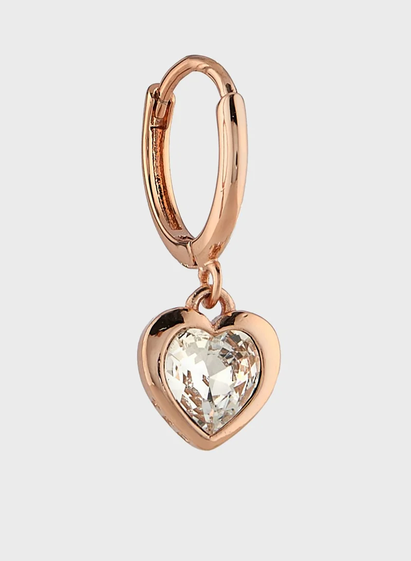 تيد بيكر Hanniy: Crystal Heart Huggie Earrings