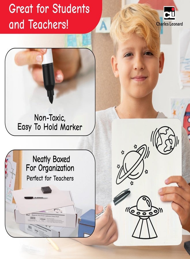 Charles Leonard Lapboard Class Pack, Dry Erase Boards, 9 x 12, White, 12/KT - Image 4