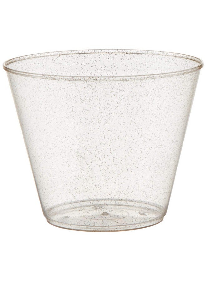 Oojami 100 count Gold Glitter 9 oz Party Cups Old Fashioned Tumblers - Image 2