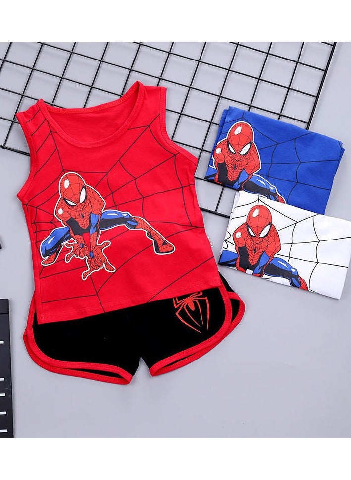 KUYING New Cartoon Spider Man Fashion Casual Three Piece Set - Image 3