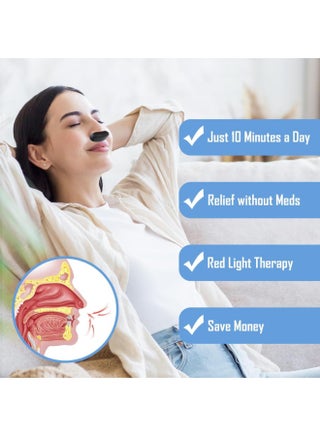 جهاز العلاج بالضوء الأحمر للأنف، جهاز RespiRelief المحمول للعلاج بالضوء الأحمر للأنف، جهاز Respi-Relief لتهدئة الأنف - view 5