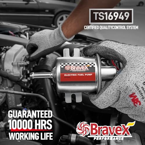 Bravex Universal 12V Low Pressure 2.5-4 PSI Gas Diesel Inline Electric Fuel Pump HEP-02A (2.5-4 PSI) - Image 3