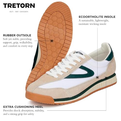 Tretorn أحذية رياضية نسائية من TRETORN موديل Rawlins باللون الأبيض/الأخضر - Image 5