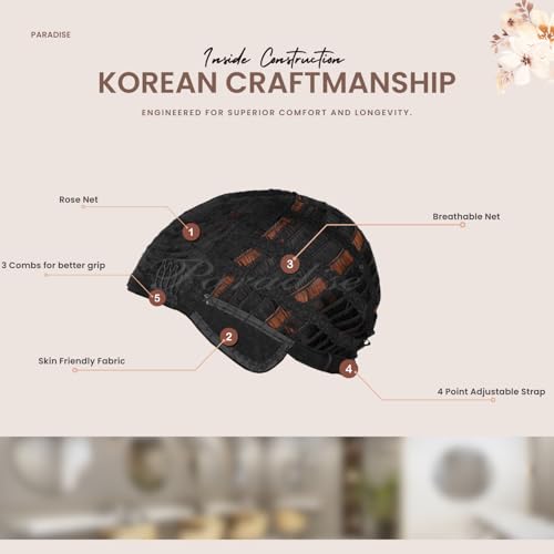 Paradise®Hair Wig For Women Full Head Curly Synthetic Womens Wig Long Hair Wig For Women Wigs Natural Hair FREE 2 WIG CAP +CARRY POUCH (Curly Black) - Image 2