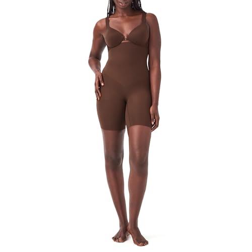 SPANX SPANXsculpt Seamless Power High-Waisted Mid-Thigh Short - Lightweight, All-Day Comfort - Core Control Shapewear - Chestnut Brown - Medium - Image 1