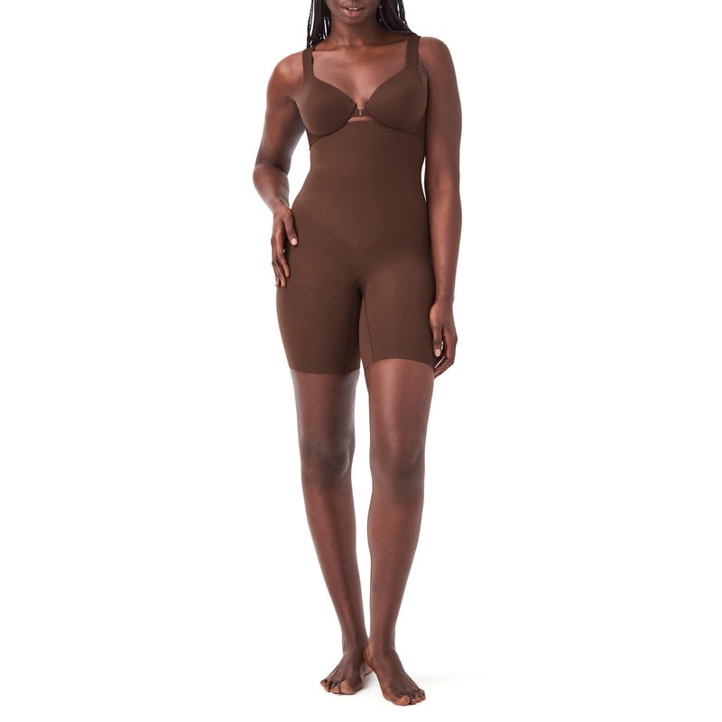 SPANX SPANXsculpt Seamless Power High-Waisted Mid-Thigh Short - Lightweight, All-Day Comfort - Core Control Shapewear - Chestnut Brown - Medium - Image 5
