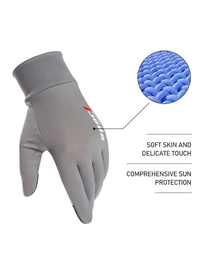 Ice Silk Non-Slip Gloves Breathable Outdoor Sports Driving Riding Touch Screen Gloves Thin Anti-UV Protection - Image 2