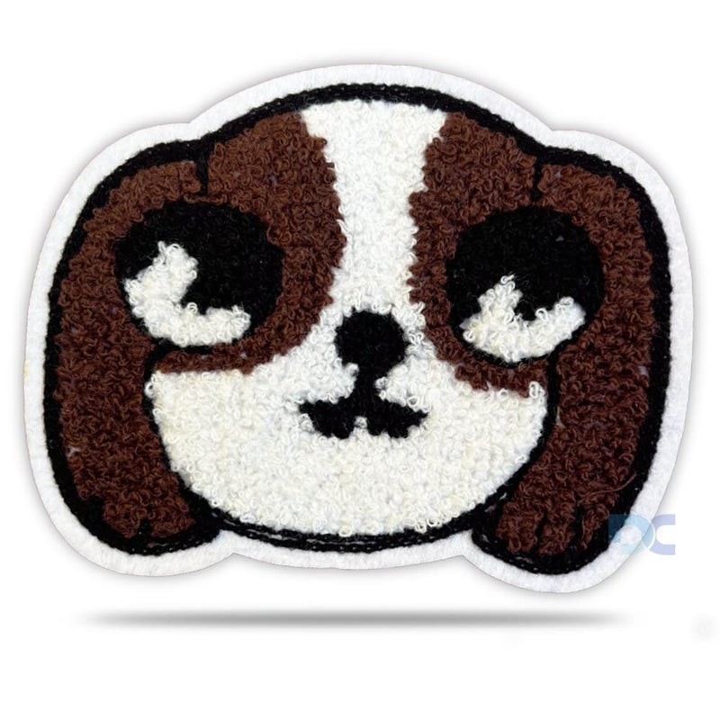 Daily Crafts Daily Crafts Embroidery Patches for Kids Boys Girls Cute Chenille Dog Sew On Patch Towel Design Cartoon Applique  - Image 5