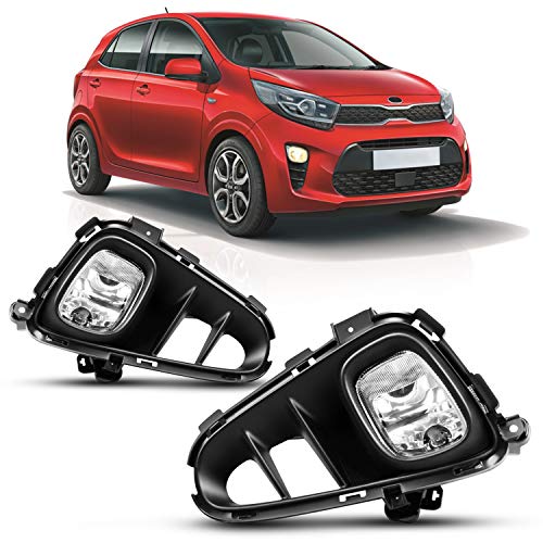 DLAA Front Fog Lights Compatible with KIA 2018 2019 2020 PICANTO Waterproof Front Bumper Fog Lamps Set-1 Pair - Image 1