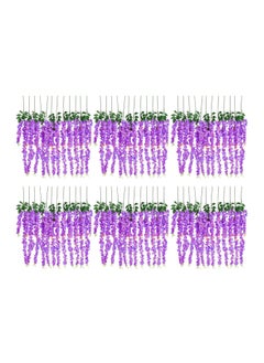 AIWANTO 12-Pcs Artificial Silk Wisteria Vine Ratta Silk Hanging Flower  - Image 3