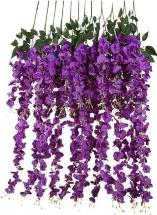 12-Pcs Artificial Silk Wisteria Vine Ratta Silk Hanging Flower - pzsku/Z0F901F050A74E12A40DEZ/45/_/1732859488/00b64574-7f05-45b2-90d9-2c0f303ca1e8