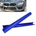 lekiliky 2PCS Car Grill Inserts Trims Waterproof Heatresistant Vehicle Water Tank Exterior Trim Personality Hood Grille Strips Compatible with BMW V Brace Covers 1 2 3 4 5 6 7 Series Blue - Image 2
