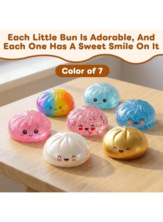 Altheqa 1pc Random Dumpling Squishy,Glitter Dumplings Mystery Box,Colorful Dumplings Stress Balls Fidget,Jumbo Squishy Toy,Suitable for Adult use in Offices and Homes - Image 2