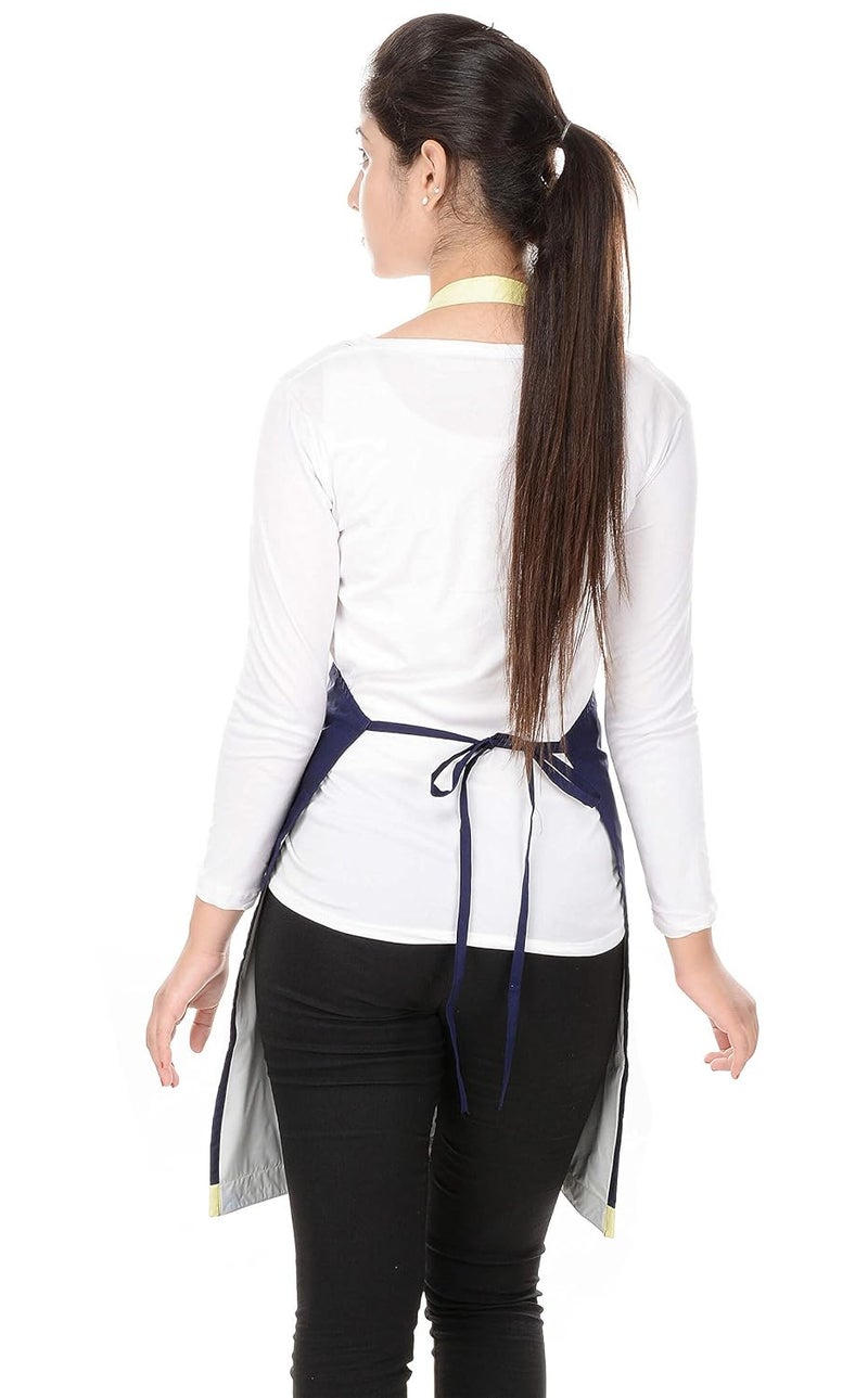 Switchon Polyester waterproof Cooking Kitchen Apron comboblack and blueProudly Made in India - Image 4