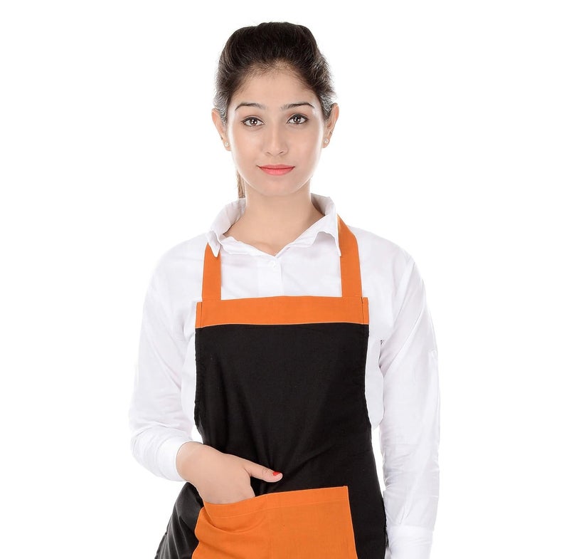 Switchon Polyester waterproof Cooking Kitchen Apron comboblack and blueProudly Made in India - Image 3