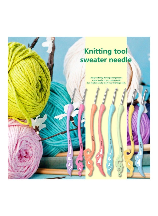 8pcs Crochet Hooks Kit Woolen Crochet Needle Ergonomic Soft Grip Crochet Hook with Case Knitting and Crochet Supplies for Beginners，DIY Knitting Kit for Knitting Sweaters, Scarves and Hats - Image 4