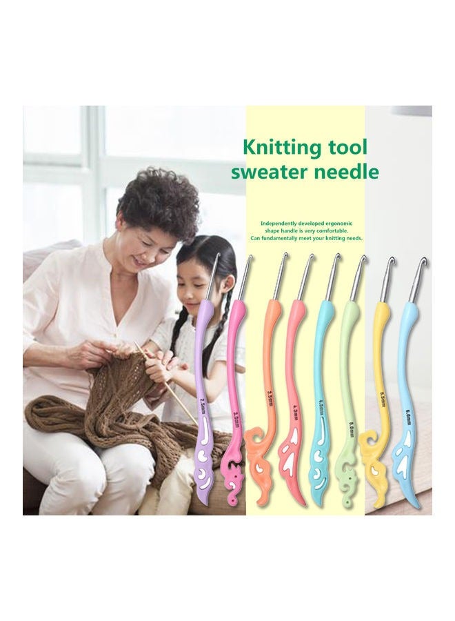 8pcs Crochet Hooks Kit Woolen Crochet Needle Ergonomic Soft Grip Crochet Hook with Case Knitting and Crochet Supplies for Beginners，DIY Knitting Kit for Knitting Sweaters, Scarves and Hats - Image 3