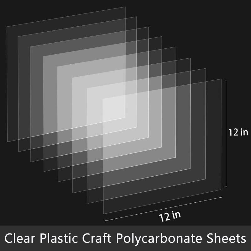 BEAIMUXI 5 Pack 12x12x.02â€ Clear Plastic Sheet, Plexiglass Craft Plastic Sheets PET Flexible Lightweight Clear Plastic Sheets for DIY Craft Projects, Picture Frames(5, 12â€ x 12â€x 0.02â€) - Image 2