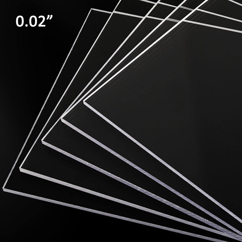 BEAIMUXI 5 Pack 12x12x.02â€ Clear Plastic Sheet, Plexiglass Craft Plastic Sheets PET Flexible Lightweight Clear Plastic Sheets for DIY Craft Projects, Picture Frames(5, 12â€ x 12â€x 0.02â€) - Image 3