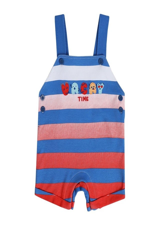 miniklub Cotton Half Sleeves Animal Printed Dungaree With Tee -(9-12M) - Image 5