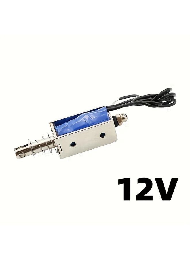 2pcs 12V Linear Solenoid Push Pull 5N Force 10mm Stroke Metal for Industrial Office - Image 1