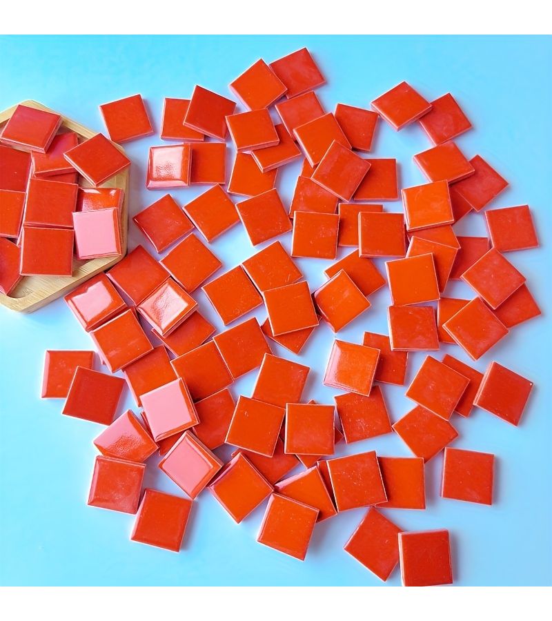 Solid Color Mosaic Fusible Glass Sheets 200g DIY Craft Decoration Art Supply - Image 3