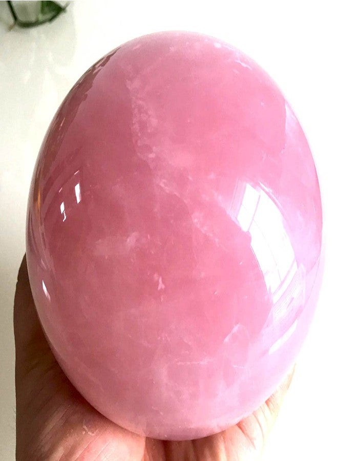 MDYSC 3.54inch Natural Pink Rose Quartz Magic Crystal Healing Ball Ornament Sphere + Base (9cm (3.54inch)) - Image 5