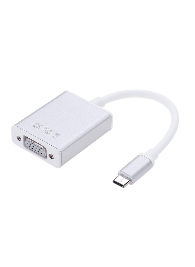 نيبمينينت كابل عالي السرعة من USB3.1 Type C USB-C إلى VGA أبيض