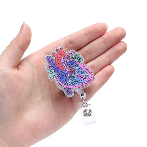 Coeufuedy 12 Pcs Cute Nurse Badge Reels Funny Acrylic Retractable Badge Holder with Alligator Clip Nurse, Cute Cool Id Tag Card Holder Clips for Doctor Student,Teacher,Work Office，Accessories Bulk Gifts - Image 4