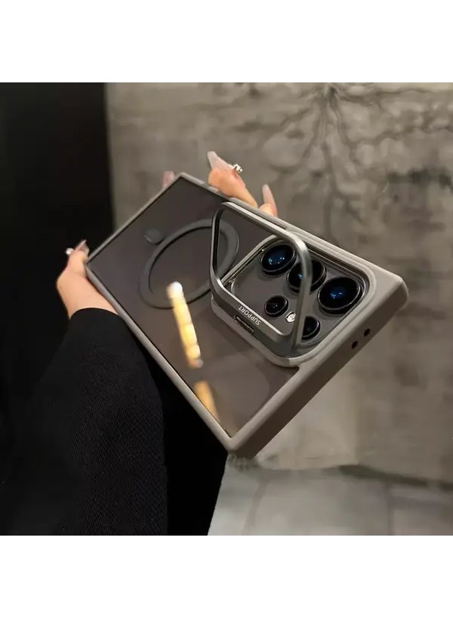 Magnetic Lens Mount Transparent Phone Case Compatible With Galaxy S22 Ultra 5G Orange Easter Birthday Christmas Holiday Gift For Girlfriend Friends Family - Image 1