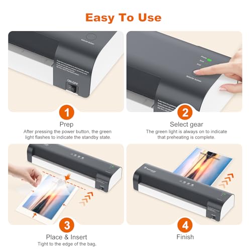 Bonsaii 13 Inch Laminator Machine with Never Jam Technology, Laminator Machine 11x17 Inch with Laminating Sheets, Laminating Machine for Home, Office, and Classroom Organization Supplies - L318-A - Image 4