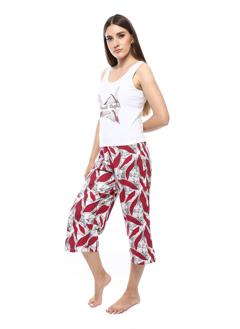 REDCOTTON Summer Pajamas For Women Shorts And Shoulder Strap  - Image 2