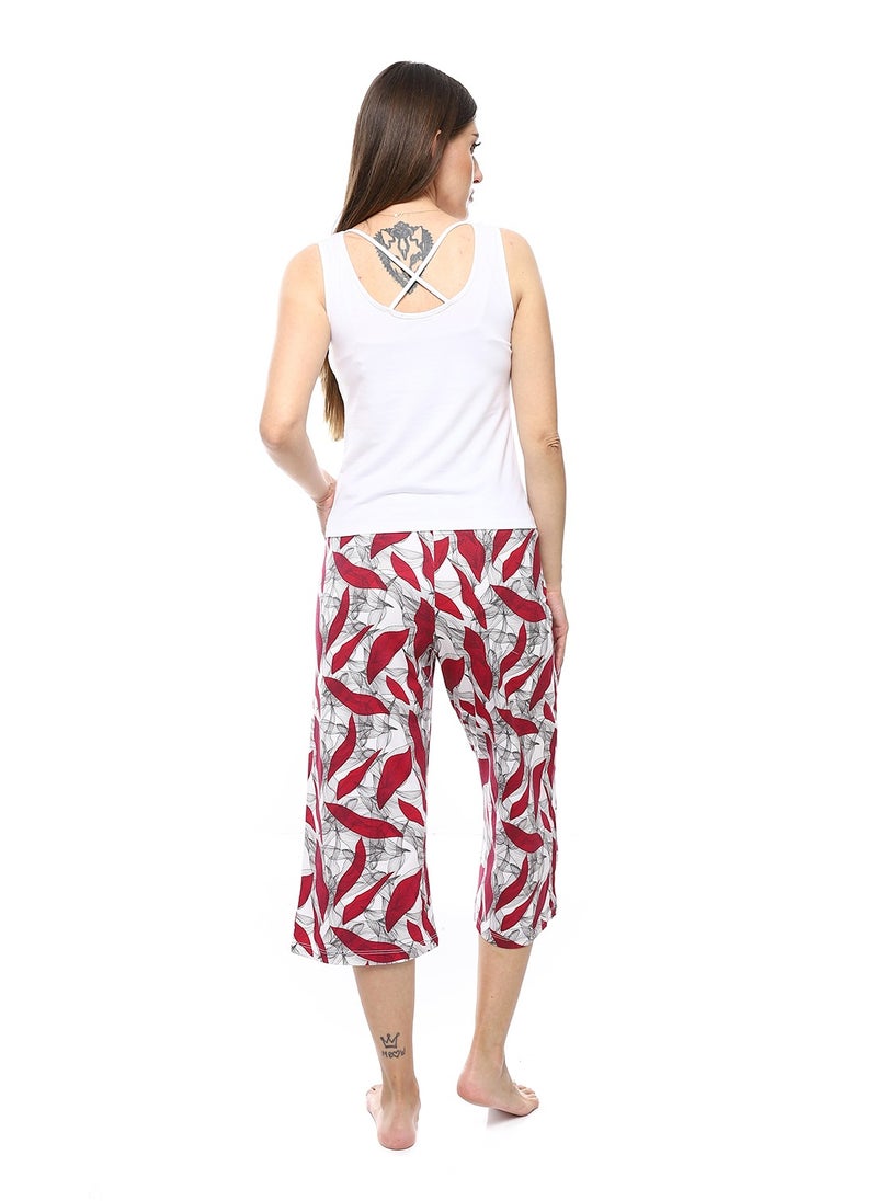 REDCOTTON Summer Pajamas For Women Shorts And Shoulder Strap  - Image 3