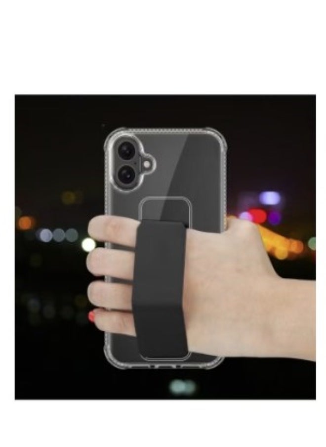 Generic - 3 in 1 Magnetic Kickstand Protective Case for Apple iPhone 16 - Black - Image 1